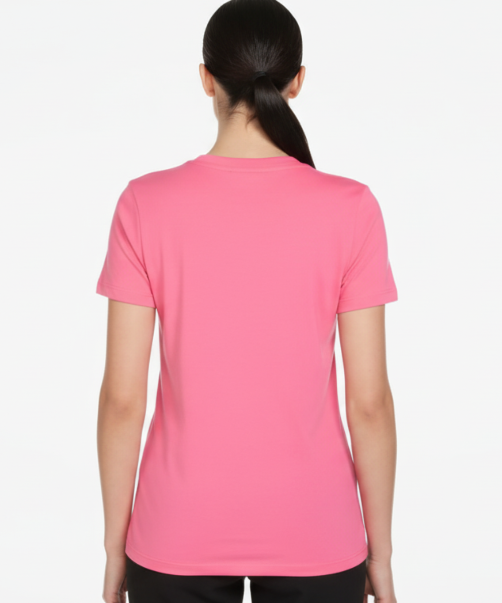 Adidas Women Cotton Solid Fitted T-Shirt