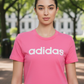 Adidas Women Cotton Solid Fitted T-Shirt