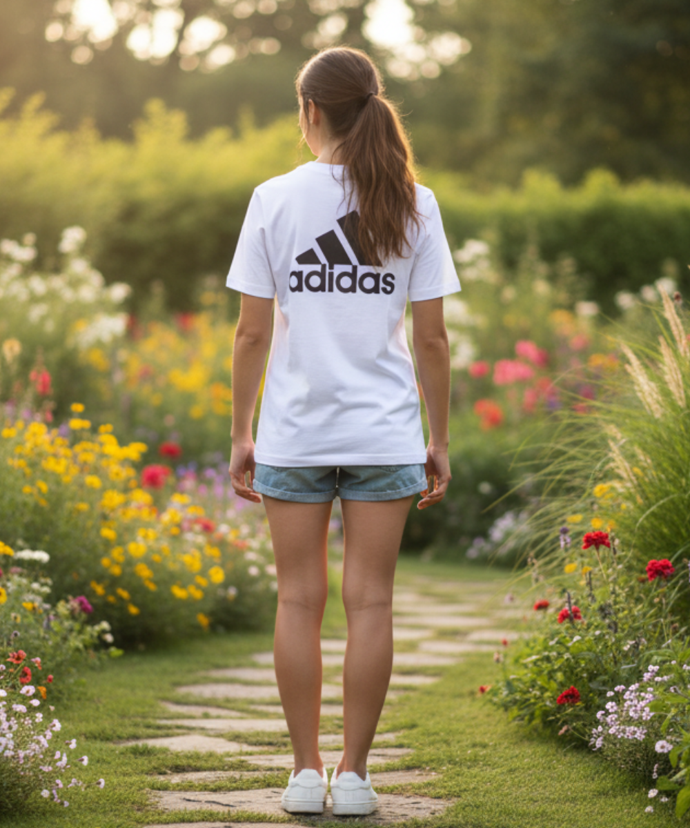 Girl Typography Round Neck Pure Cotton White T-Shirt