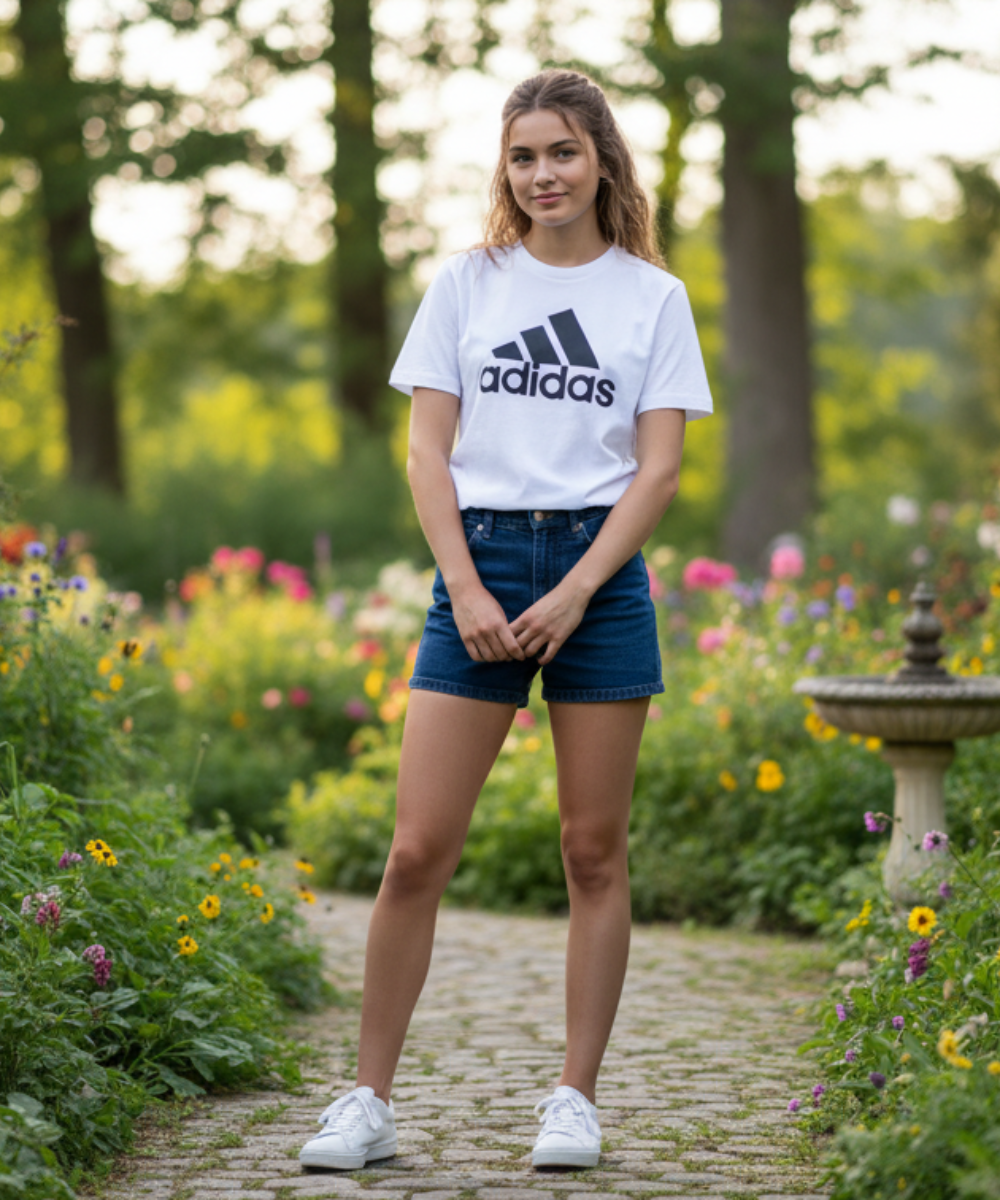 Girl Typography Round Neck Pure Cotton White T-Shirt